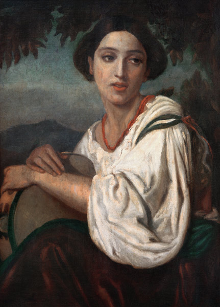 Frau mit Tamburin von Anselm Feuerbach