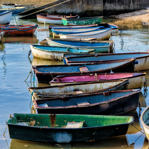 Boats in a line von Ant Smith