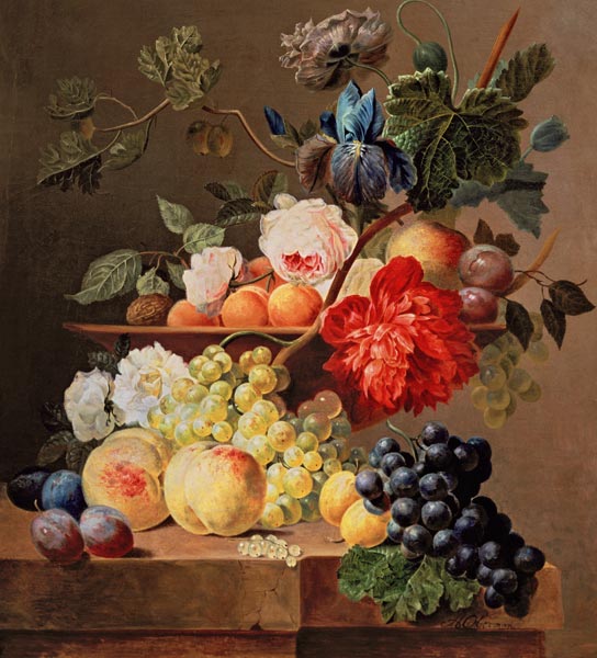 Still life with fruit and flowers von Anthony Obermann