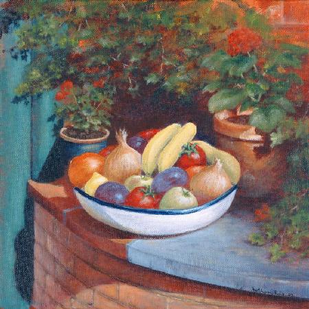 Fruit and Veg al Fresco, 2003 (acrylic) 