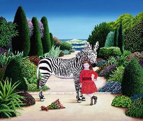 Girl with Zebra 