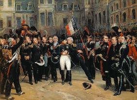 Napoleon I Bidding Farewell to the Imperial Guard in the Cheval-Blanc Courtyard at the Chateau