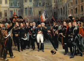 Napoleon I Bidding Farewell to the Imperial Guard in the Cheval-Blanc Courtyard at the Chateau