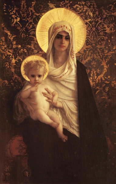 Virgin and Child von Antoine Auguste Ernest Herbert or Hebert