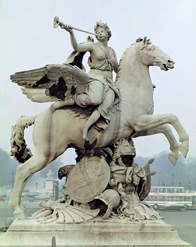 Fame Riding Pegasus ('Le Cheval de Marly') von Antoine Coysevox