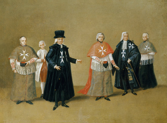 Grand Master and Chaplains of the Knights of the Order of Malta von Antoine de Favray