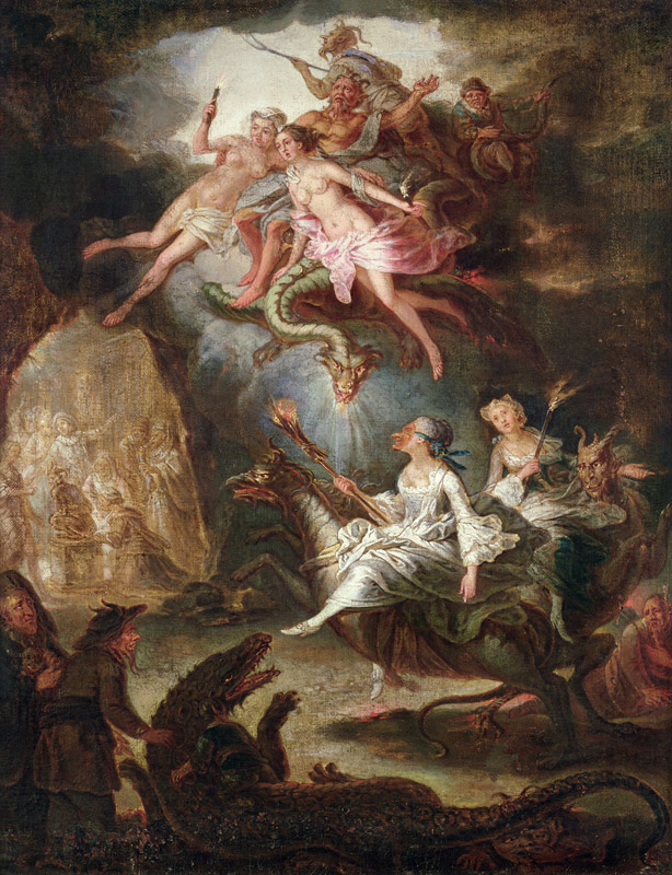 The Arrival at the Sabbath and the Homage to the Devil von Antoine Francois Saint-Aubert