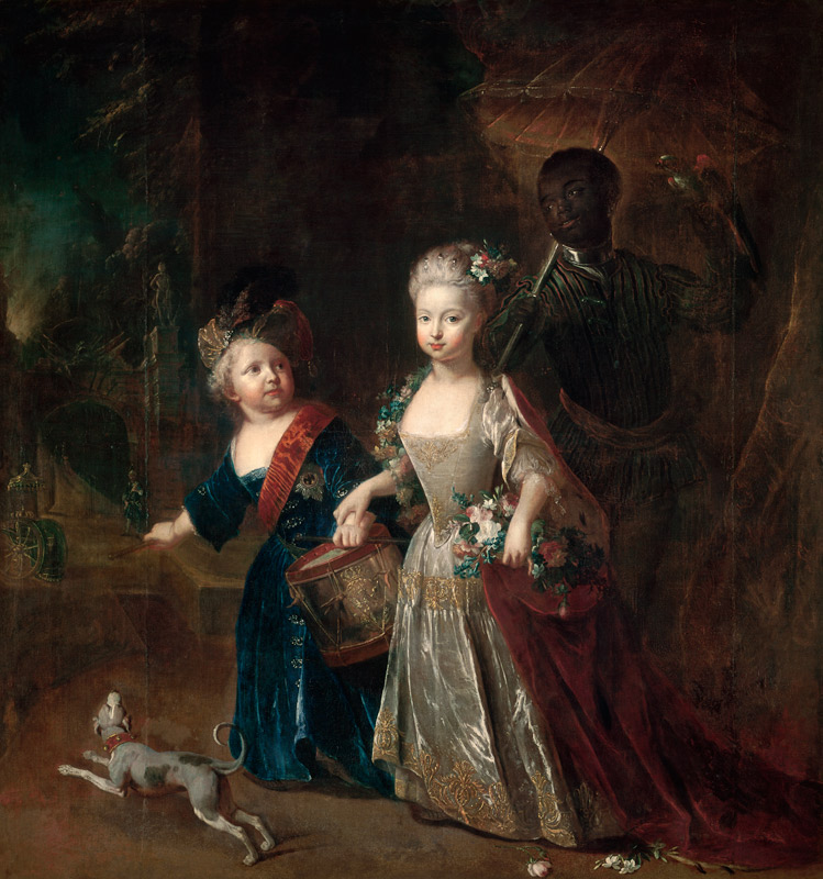 Kronprinz Friedrich mit seiner Schwester Wilhelmine, spätere Markgräfin von Bayreuth. von Antoine Pesne