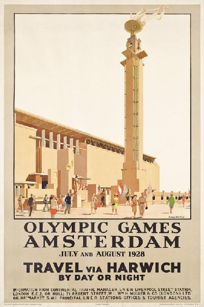 Ein Plakat für die Olympischen Spiele 1928 in Amsterdam