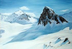 Alpine Shadows, 2000 (oil on canvas) 