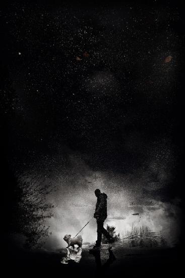 With his faithful friend...