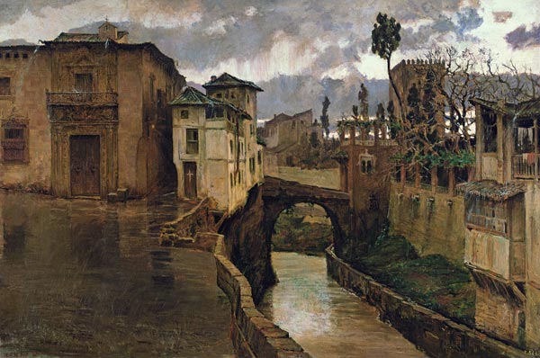 Street Scene in Granada von Antonio Munoz Degrain