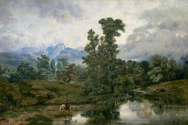 Paisaje de El Pardo al disiparse la niebla von Antonio Munoz Degrain