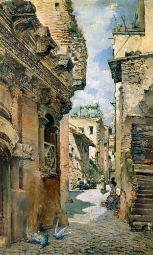 Italian Backstreet (panel) von Arcadio Mas y Fondevila