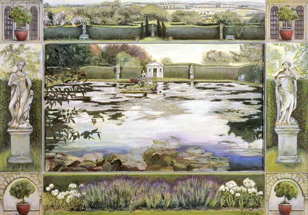 The Lake, Garsington (tempera on board)  von Ariel  Luke