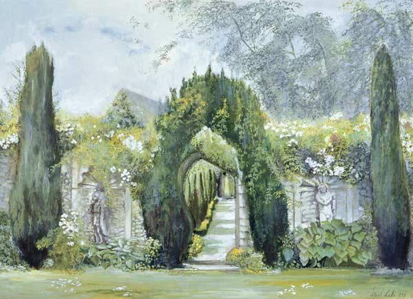 Yew Arches, Garsington Manor, 1997 (tempera) 