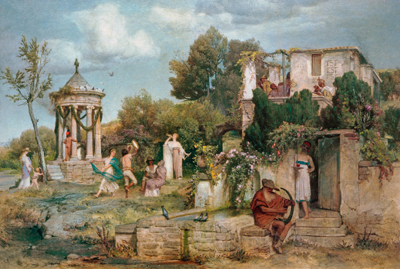 Altrömische Weinschenke von Arnold Böcklin