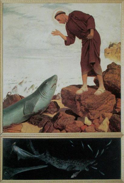 Der Heilige Antonius predigt den Fischen