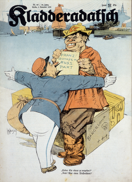 German cartoon on on the Franco-Soviet agreements von Arthur Johnson