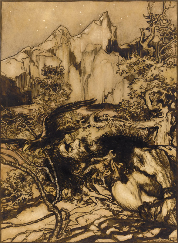 Thors Reise ins Land der Riesen von Arthur Rackham