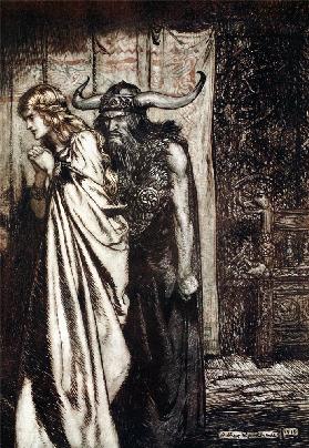 Wer dich verriet, das räche ich. Illustration für "Siegfried and The Twilight of the Gods" von Richa