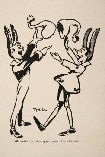 Pinocchio and Candlewick, illustration from Pinocchio