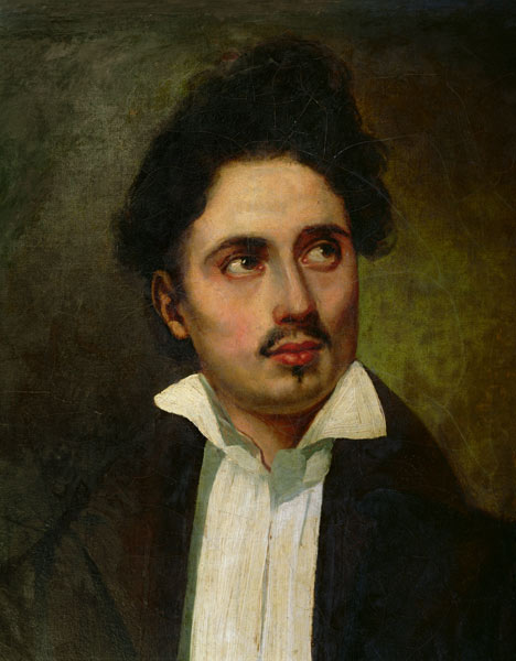 Alexandre Dumas Pere (1803-70) as a Young Man, c.1825-30 von (attr. to) (Ferdinand Victor) Eugene Delacroix