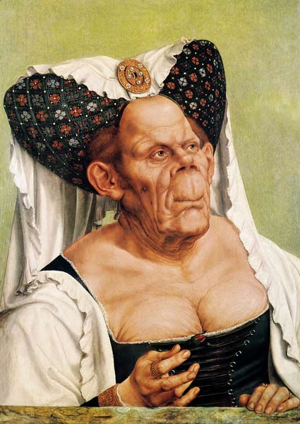 A Grotesque Old Woman, possibly Princess Margaret of Tyrol, c.1525-30 von (attr. to) Quentin Massys