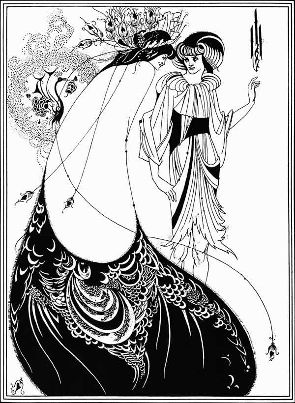 Der Pfauenrock von Aubrey Vincent Beardsley