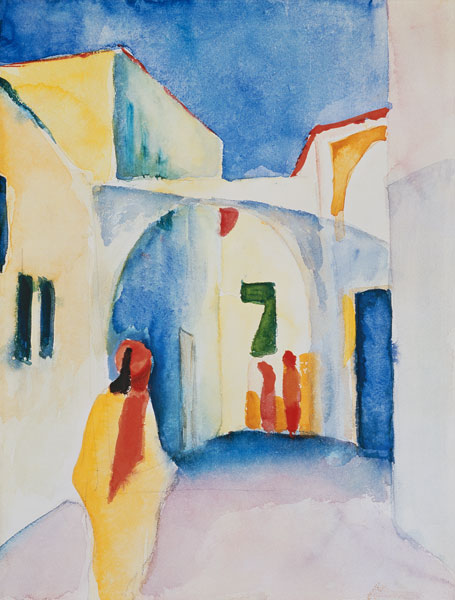 Blick in eine Gasse von August Macke
