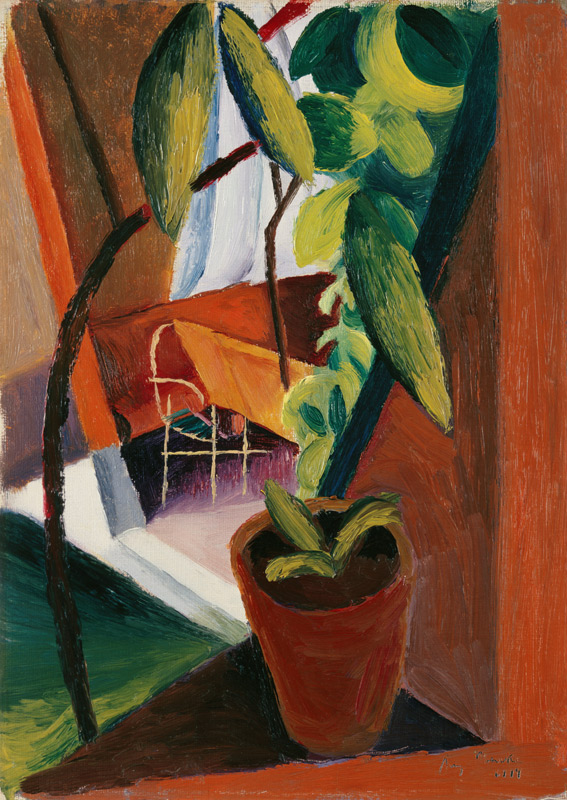 Blick ins Gartenhaus von August Macke