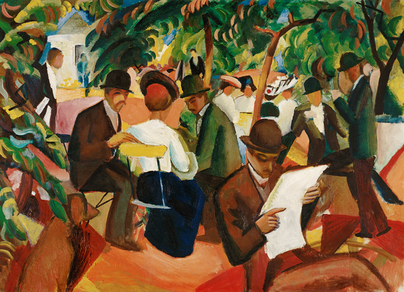 Gartenrestaurant. von August Macke