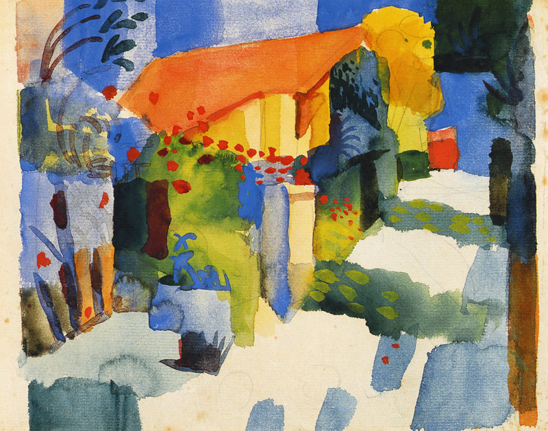 Haus im Garten von August Macke