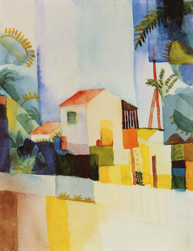 Helles Haus von August Macke
