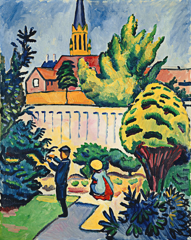 Kinder im Garten von August Macke