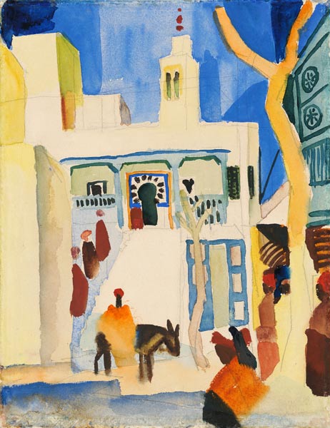 Blick auf eine Moschee von August Macke