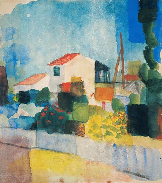 Das helle Haus (1. Fassung) von August Macke
