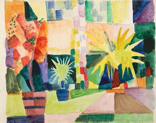 Garten am Thunersee von August Macke
