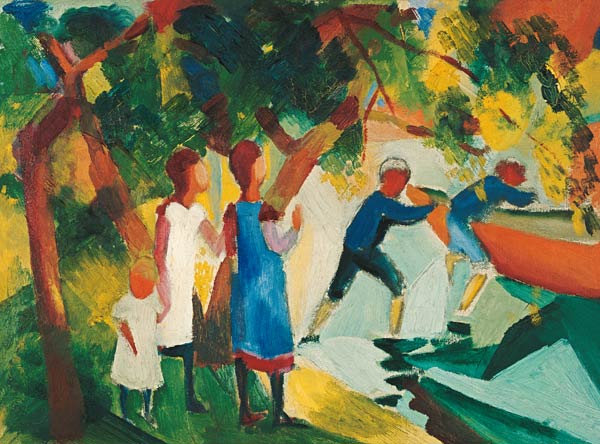 Kinder am Wasser von August Macke