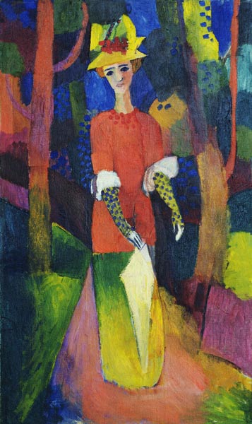 Dame im Park von August Macke