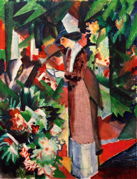 Spaziergang in Blumen von August Macke