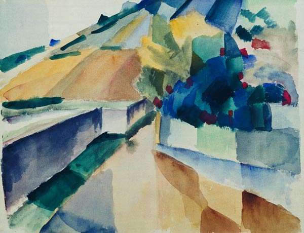 Weinberge am Murtensee von August Macke