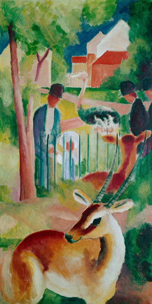 Großer Zoologischer Garten (rechte Tafel des Triptychons) von August Macke