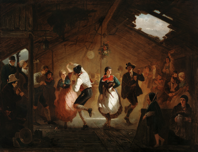 Kirchweihtanz auf der Tenne von August Vischer