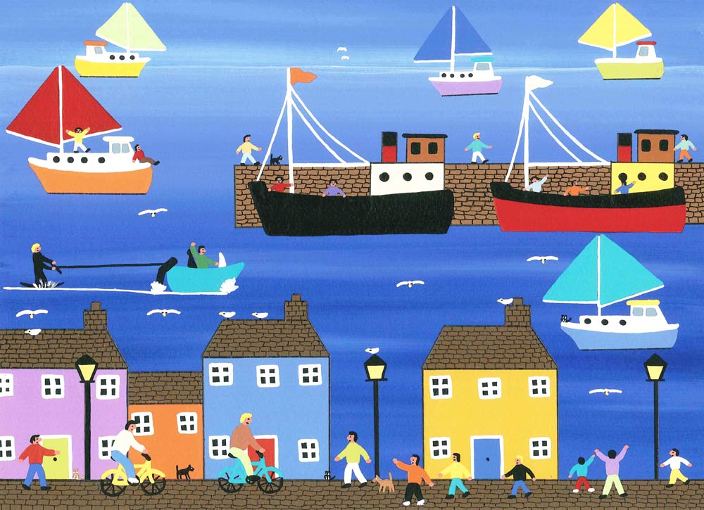 Puffer boats are in port von Gordon Barker