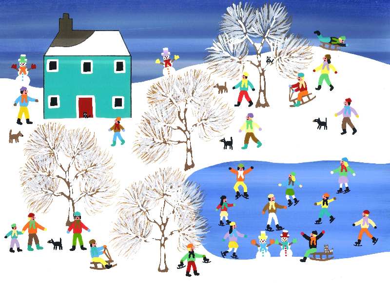 Skating on the frozen pond von Gordon Barker