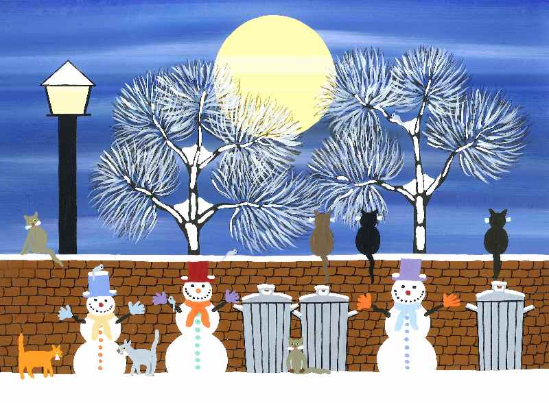 Watching the snow moon von Gordon Barker