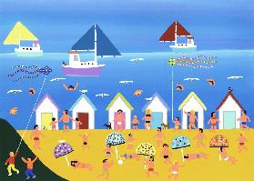 Day at the beach huts