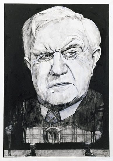 Portrait of Andrew Cruickshank, illustration for The Sunday Times von Barry  Fantoni