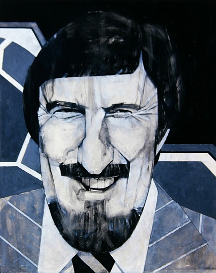 Portrait of Jimmy Hill, illustration for The Listener, 1970s von Barry  Fantoni